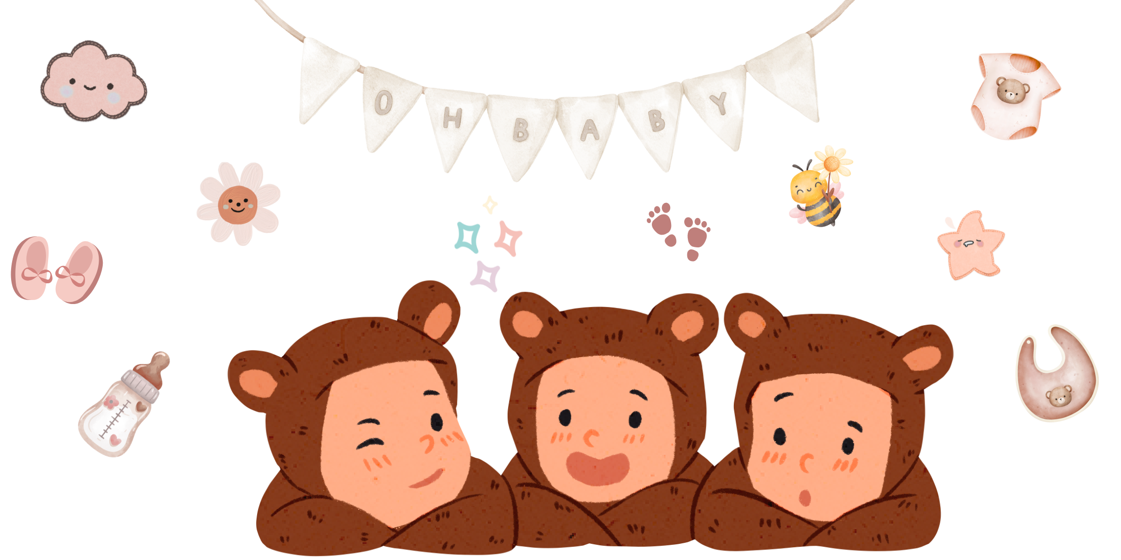 Cute babies illustration for Janayu Care